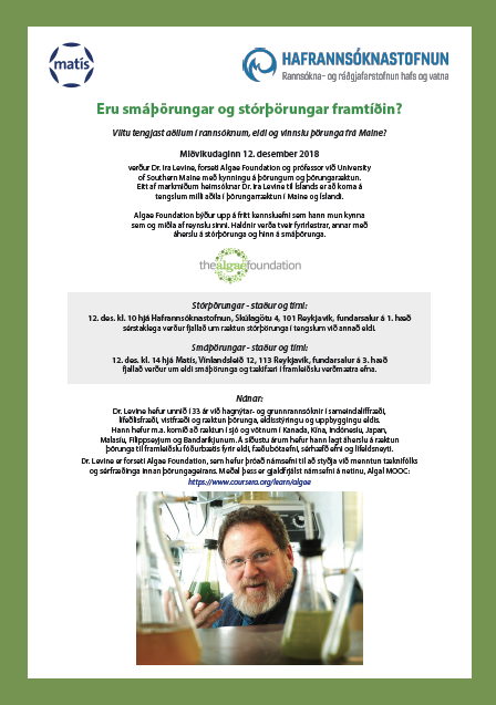 Kynning á þörungum - smellið á myndina til að stækka hana
