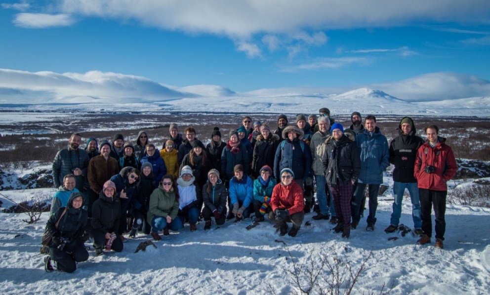 Ráðstefnugestir í þjóðgarðinum á Þingvöllum. Mynd: Jamie Dodd