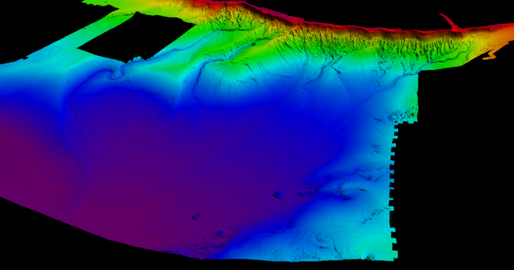 Myndin sýnir afrakstur mælinga Hafrannsóknastofnunar í Íslandsdjúpi síðastliðin þrjú ár, mælingar á …