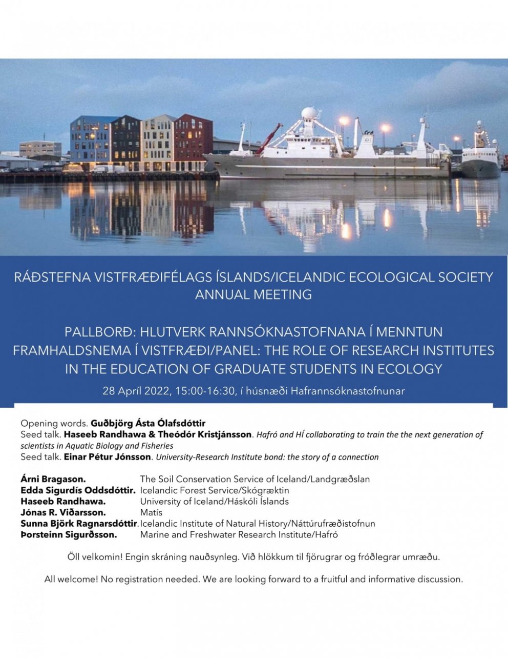 Auglýsing Vistfræðifélags Íslands