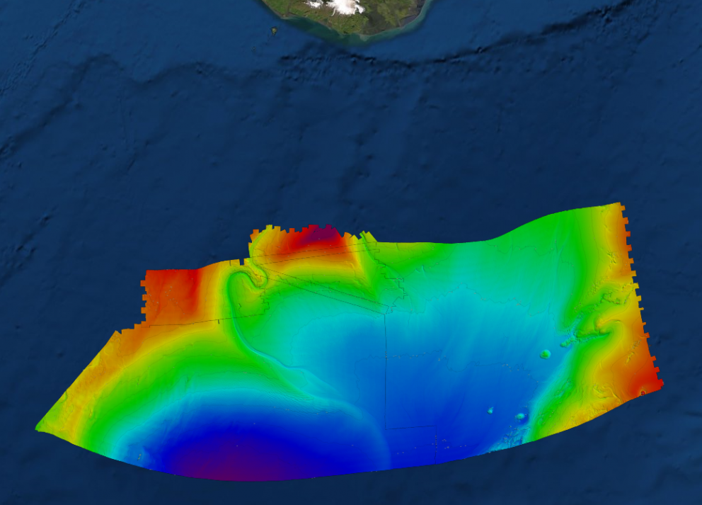 Afrakstur þriggja kortlagningarleiðangra í Íslandsdjúpi árin 2018 og 2019, alls 92.000 ferkílómetrar…