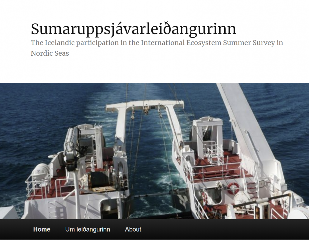 Myndin er af heimasíðu leiðangursbloggs.