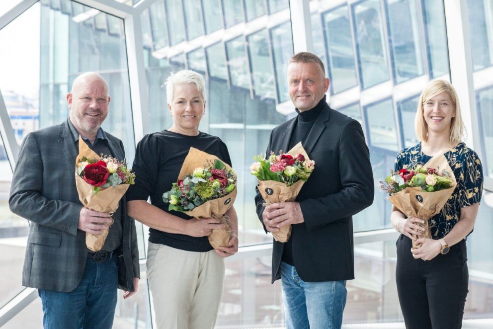 Frá vinstri eru: Árni Gunnarsson, Svanhildur Egilsdóttir, Erlendur Bogason og Anna Guðrún Ragnarsdót…