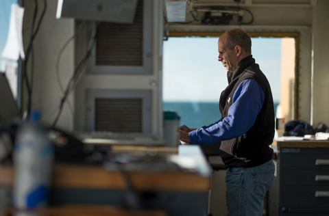 Robert S. Pickart delivers a lecture at MFRI