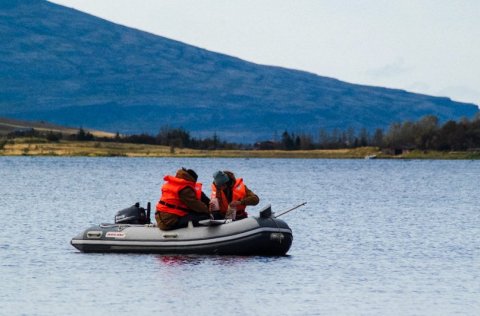 Microplastic sampling from surface water and the handling of sampling devices was practised at Medal…