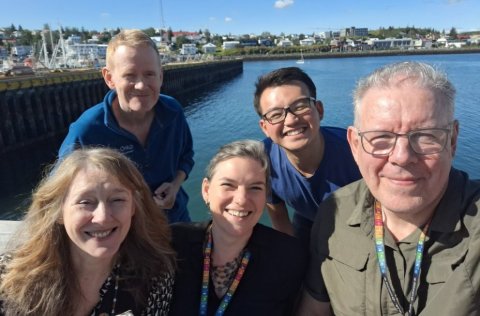 Stjórnendur og starfsfólk Sjávarútvegsskólans á sl. ári, frá vinstri: Julie Ingham, Stefán Úlfarsson…