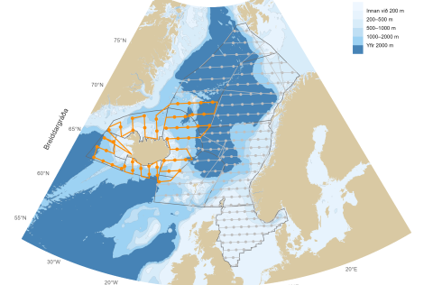 Rannsóknasvæði Árna Friðrikssonar í makrílleiðangri sumar 20226, Smellið á myndina til að sjá hana s&hellip;