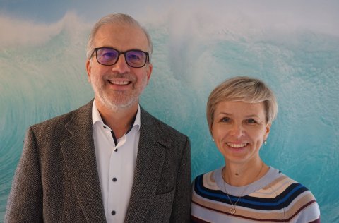 Eggert Benedikt Guðmundsson og Vilda Griūnienė frá Litháen, nýkjörnir varaforsetar ICES.