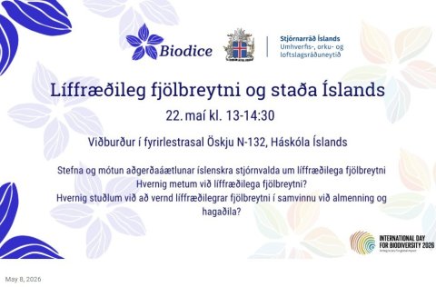 Málstofa um líffræðilega fjölbreytni 22. maí