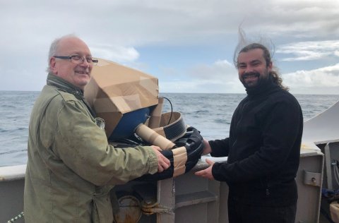 Magnús Danielsen og Jacek Sliwinski, sérfræðingar Hafrannsóknastofnunar. Ljósm. Hafrannsóknastofnun
