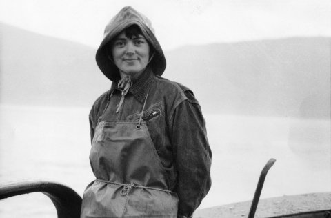 Unnur Skúladóttir fiskifræðingur ung að árum. Þessi mynd, sem er í eigu Ljósmyndasafns Reykjavíkur o…
